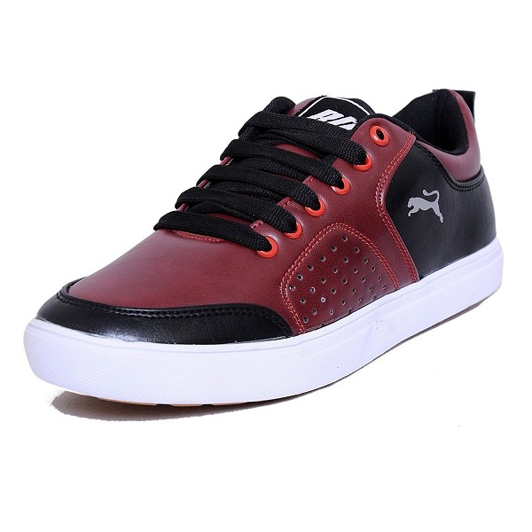 Black Tiger Mens Synthetic Leather Casual Shoes
