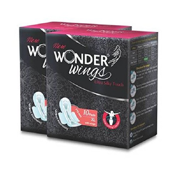 Wonder Wings Ultra Silky Touch XL Sanitary Napkins combo of 2