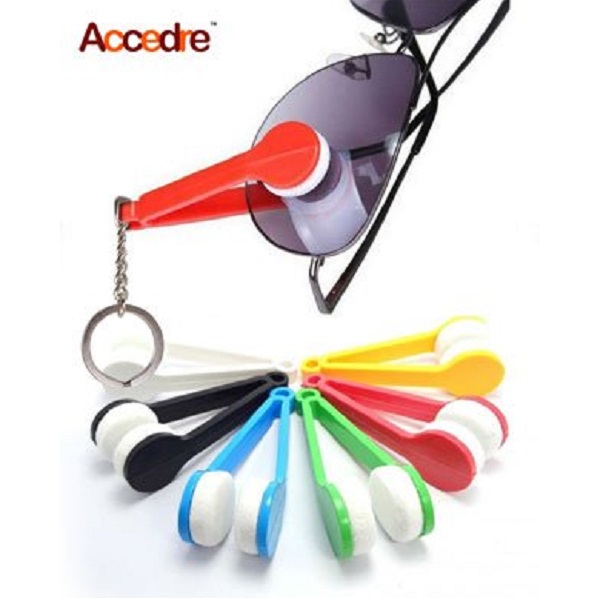 Accedre Mini Microfiber Eyeglasses Cleaner with Keyring Pack of 2