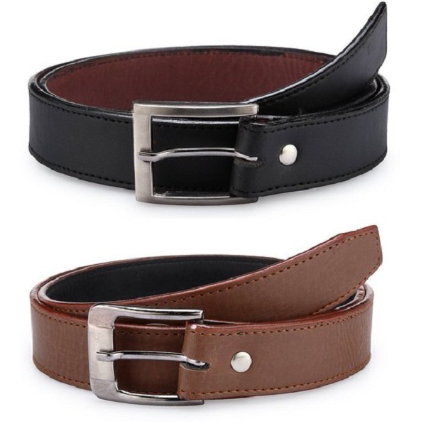Mens combo of 2 Leather Belt