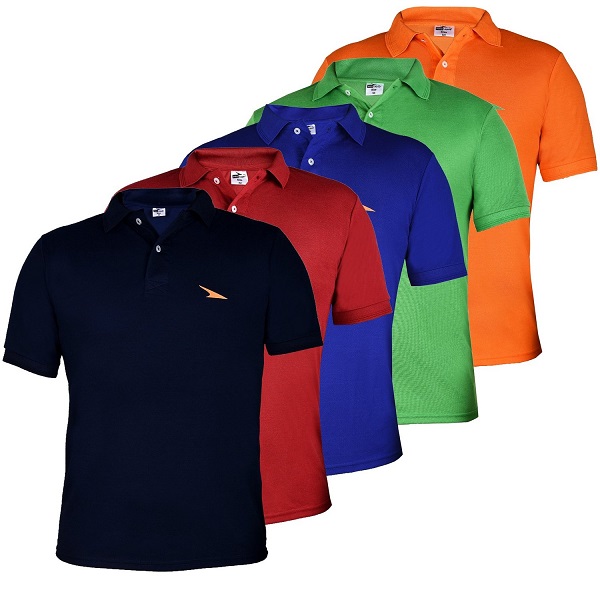 PRO Lapes Mens Multicolor Polo TShirt Set of 5