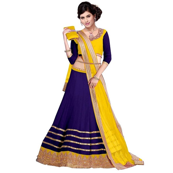 Vibes Georgette Unstiched Party Wear Lehenga Choli 