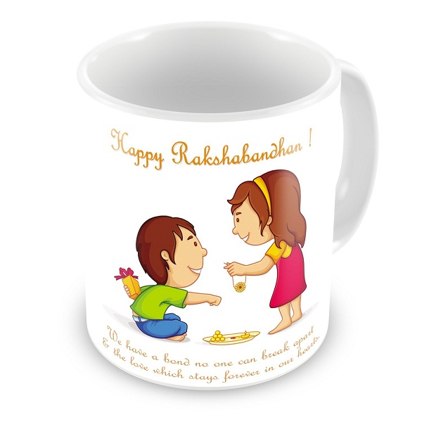 Happy Rakshabandhan Tieing Rakhi Printed Best Quality Ceramic Mug 