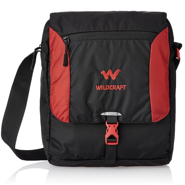 Wildcraft Nylon 15 ltrs Black Messenger Bag