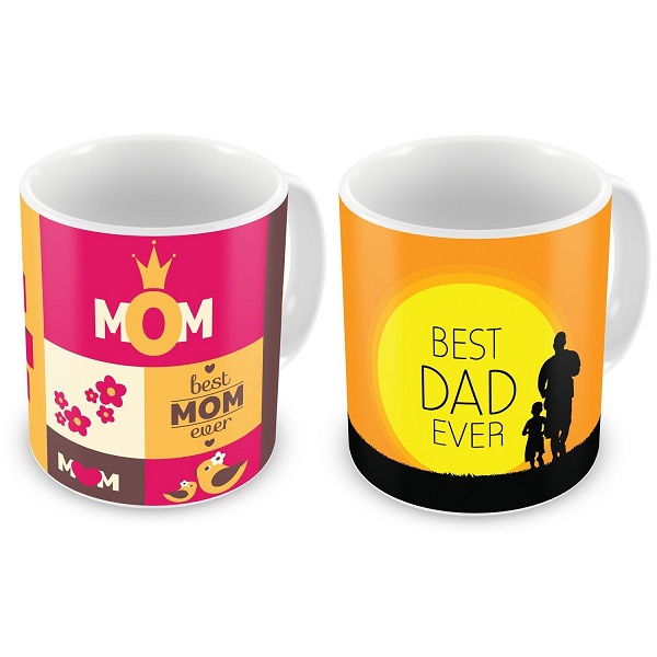 Gift for Dad And Mom Ceramic Mug set of 2