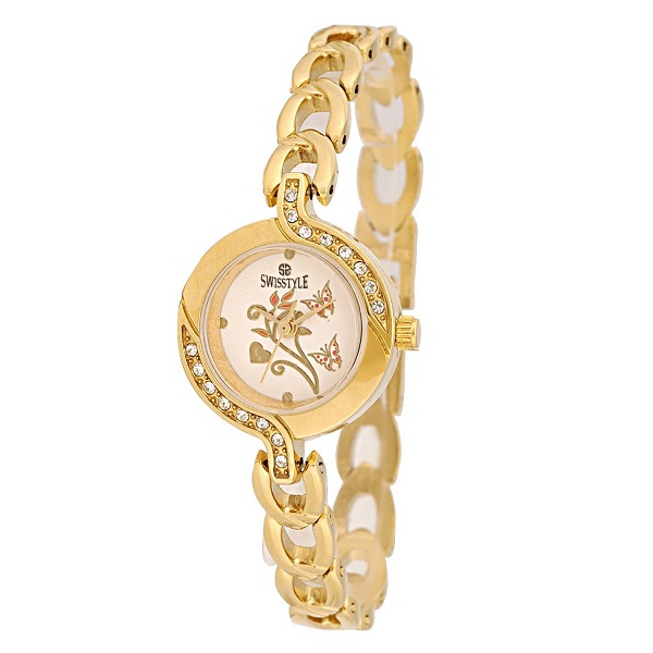 Swisstyle Analogue Gold Dial Womens Watch