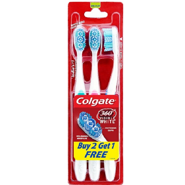 BUY 2 GET 1 SAVER Colgate 360 Visible White Toothbrush