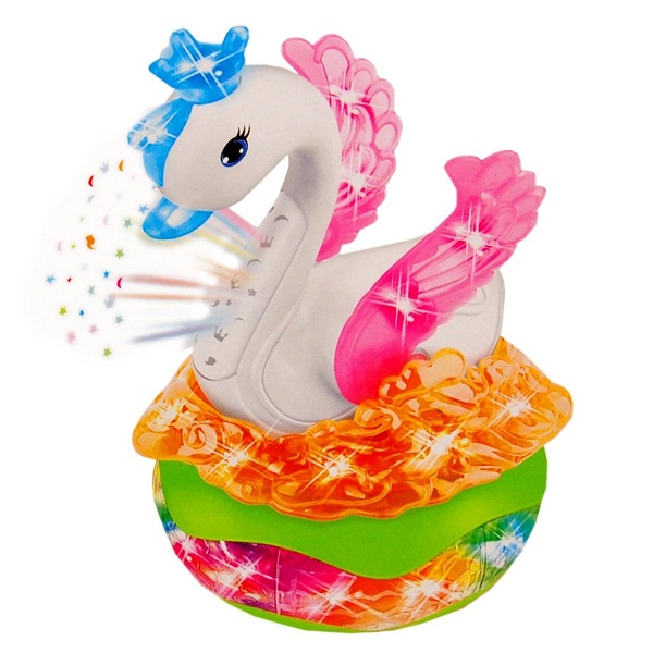 Sunshine Moving Swan Toy with Music and 3D Projection Lights