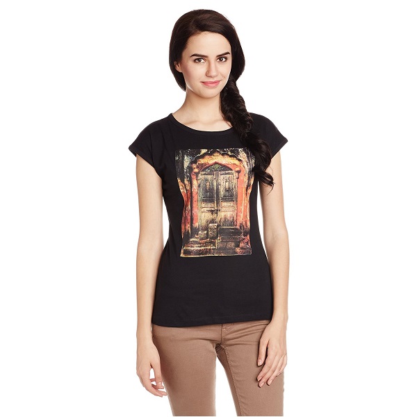 Style Quotient By Noi Womens Graphic Print T Shirt