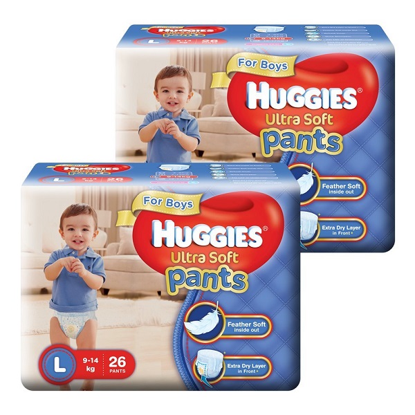 Huggies Ultra Soft Pants Large Size Premium Diapers Combo