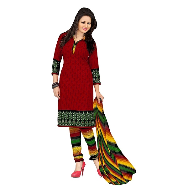 Khushali Presents Crepe Chudidar Dress Material