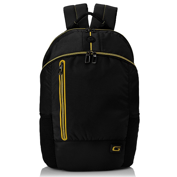 Gear 18 ltr Black and Yellow Casual Backpack