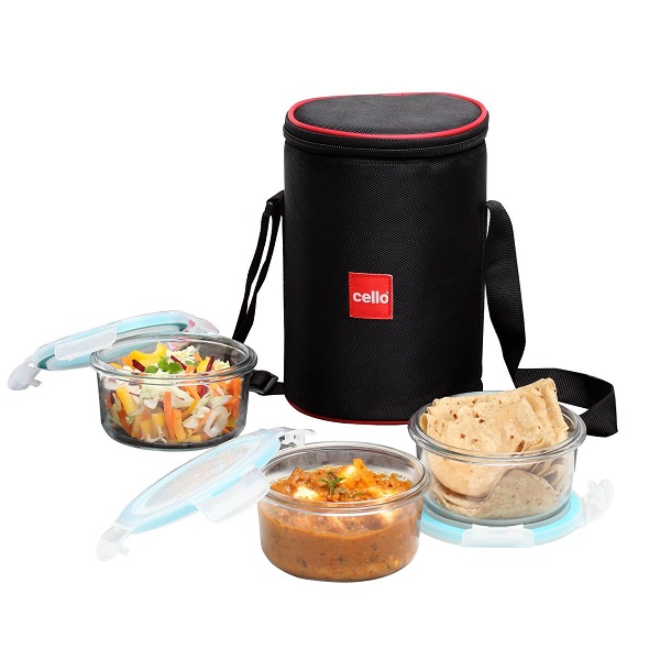 Cello Lock N Fresh Glass Container Lunch Pack Set