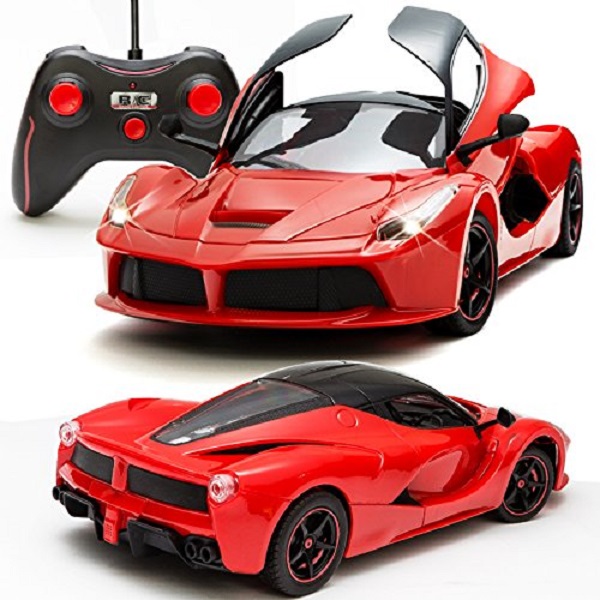 Sunshine Remote Control Car with Opening Doors Rechargeable Ferrari Design