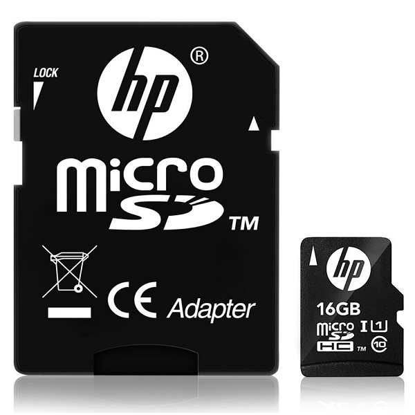 HP MSDCWAU1 16GB MicroSD Memory Card with Adapter U1 