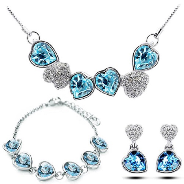 YouBella Necklace Set with Earrings and Bracelet