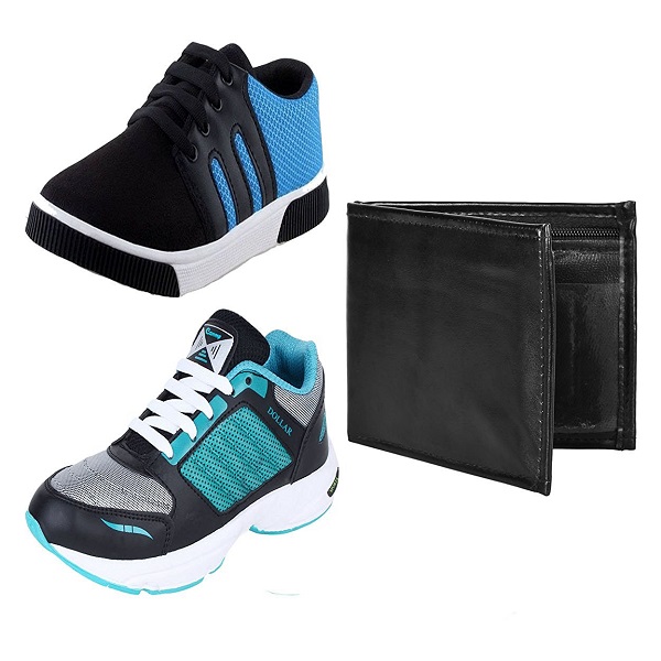 Earton Mens COMBO Pack Shoes with Wallet