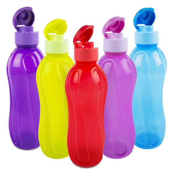 Cello Aqua Flip Polypropylene Bottle Set 1Litre 5Pieces