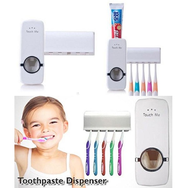 Tuzech Automatic ToothPaste Dispenser With Brush Holder