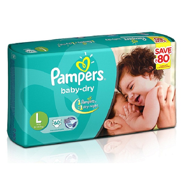 Pampers Baby Dry Large Size Diapers Jumbo Pack