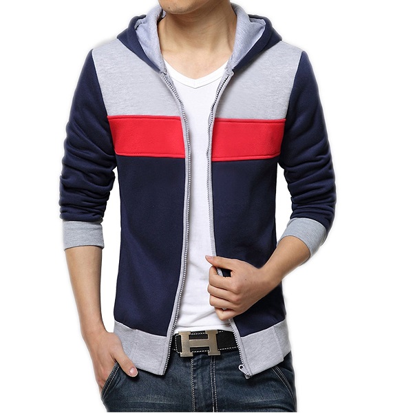 AWG Mens Premium Rich Cotton Pullover Hoodie Sweatshirt with Zip