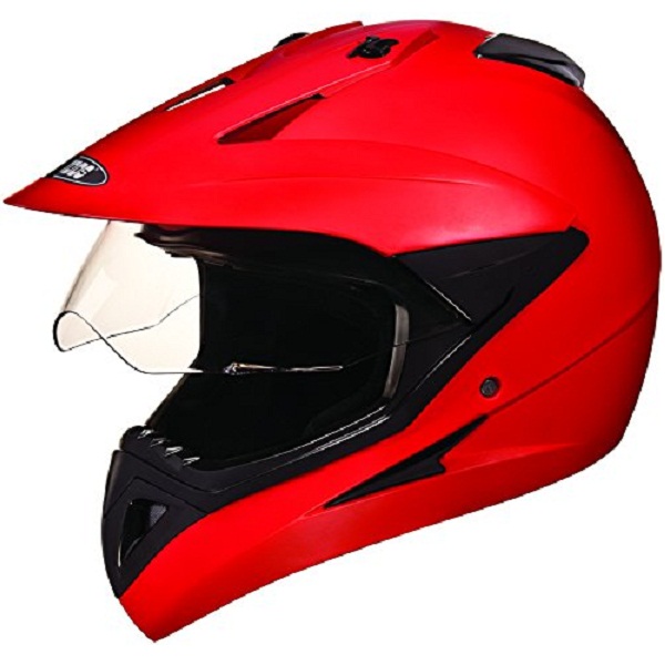 Studds Motocross Plain Full Face Helmet with Plain Visor