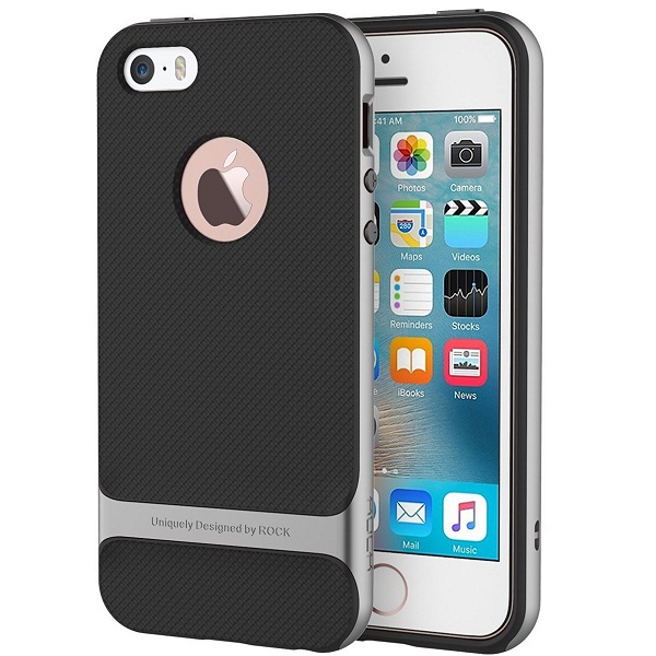 iPhone 5 Shockproof Dual Layer Rubberised Hard PC Back Cover Case