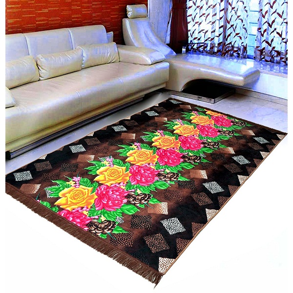 Warmland Floral Velvet Carpet