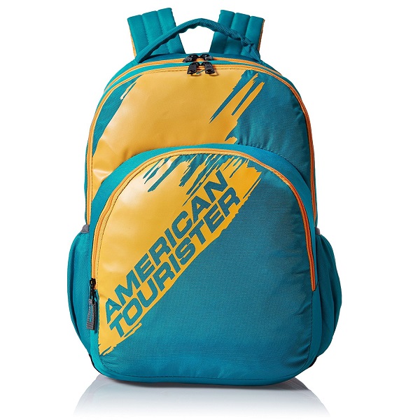 American Tourister Yellow and Blue Casual Backpack
