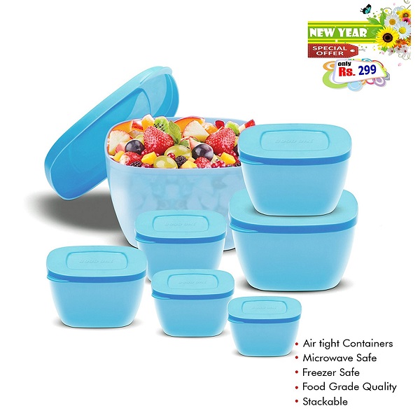 BMS GoodDay Storex Fresh Plastic Bowls Set of 7