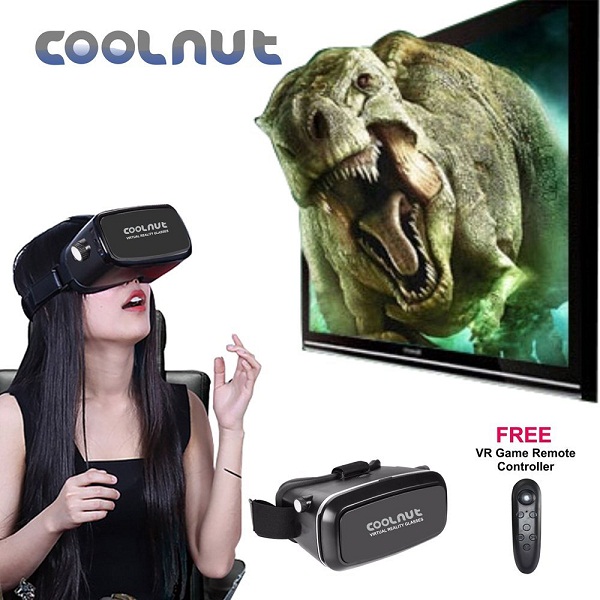 COOLNUT VR Glasses 3D Video Headset with Best Bluetooth Gaming Remote
