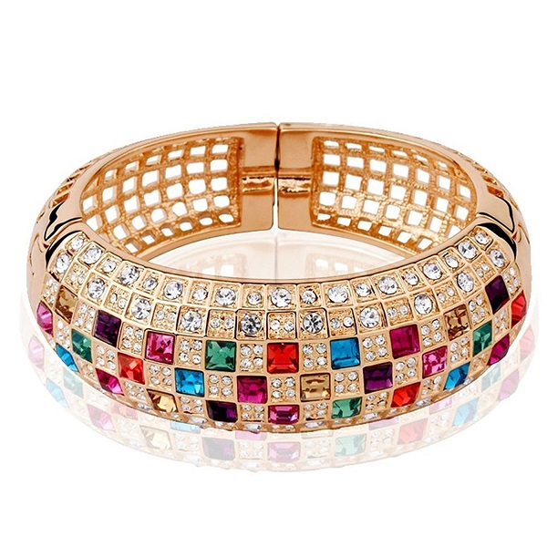 YELLOW CHIMES Luxury Gold Plated Bangle Bracelet