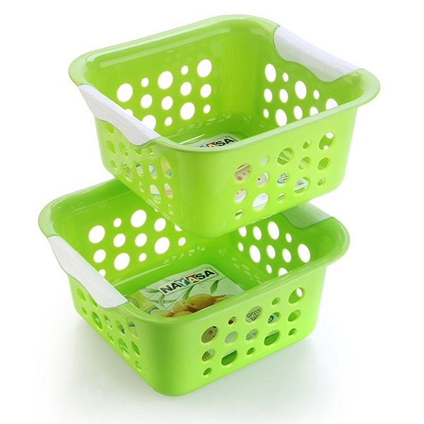 Nayasa 2Piece Plastic Fruit Basket Set