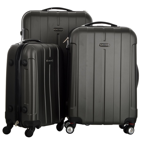 Electron ABS Set of 3 Grey Hardsided Luggage Set