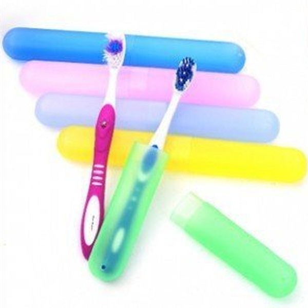 CelebrationGift 5pcs Translucent Colorful Plastic Toothbrush Tube Cover Cases