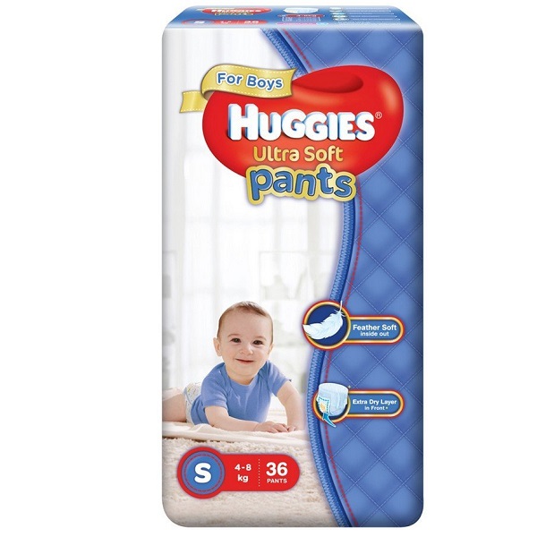 Huggies Ultra Soft Small Size Premium Diapers Pants for Boys