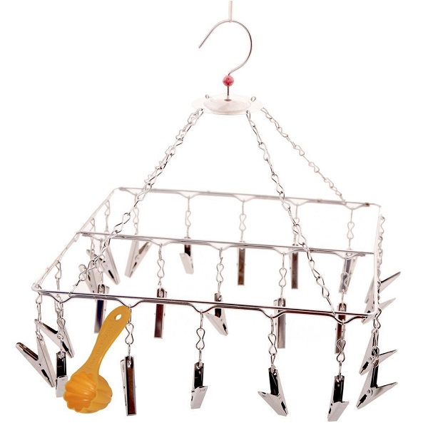 Hazel Square Cloth Hanger and Clips With Scoop Free