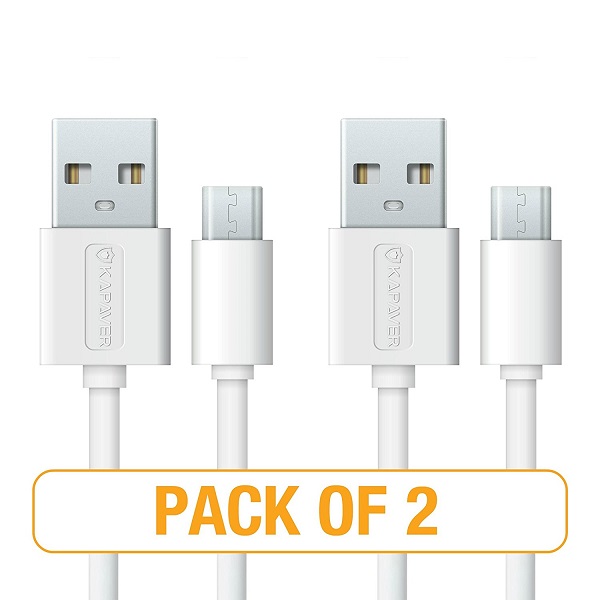 Kapaver Micro USB cable 1 meter Pack of 2