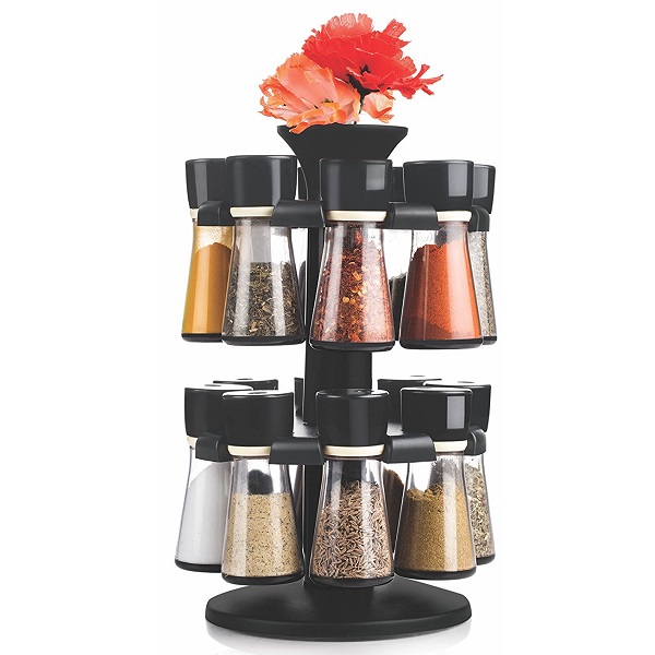 Floraware 16 Jar Revolving Spice Rack Masala Box