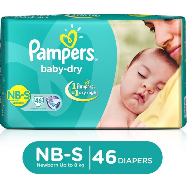 Pampers Baby Diapers S 46 Pieces