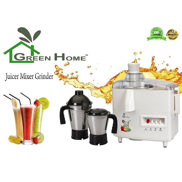 GTC Green Home Juicer Mixer Grinder 550W With 2 Stainless steel Jar