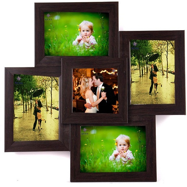 WENS 5 Picture MDF Photo Frame