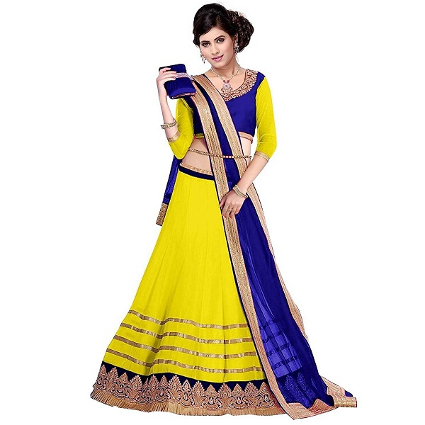 Vibes Georgette Unstiched Party Wear Lehenga Choli