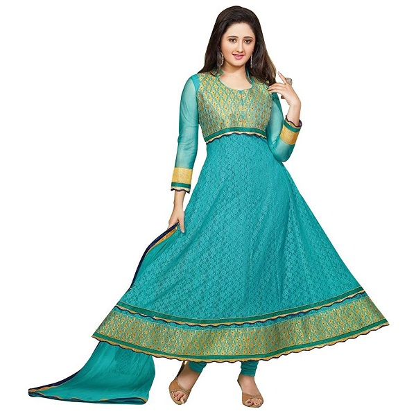 Vibes Women Georgette Salwar Suit Dress Material