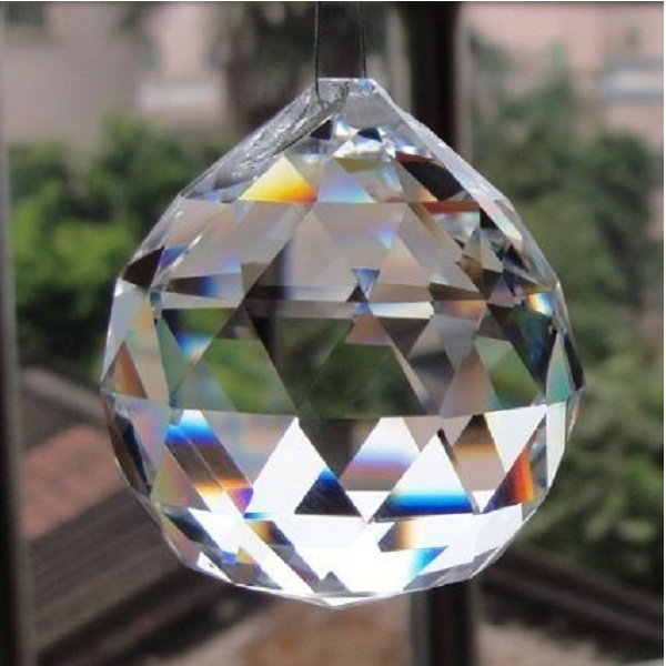 Reiki Crystal Products Clear Crystal Hanging Ball for Good luck