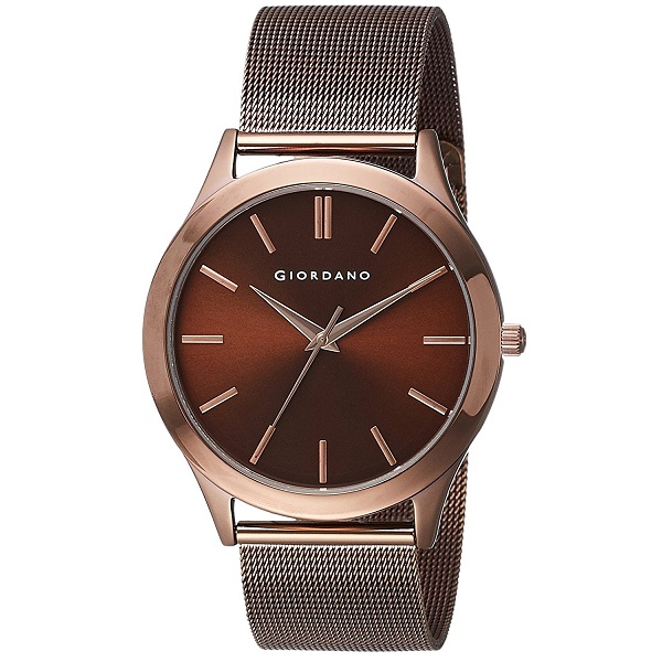 Giordano Analog Brown Dial Mens Watch