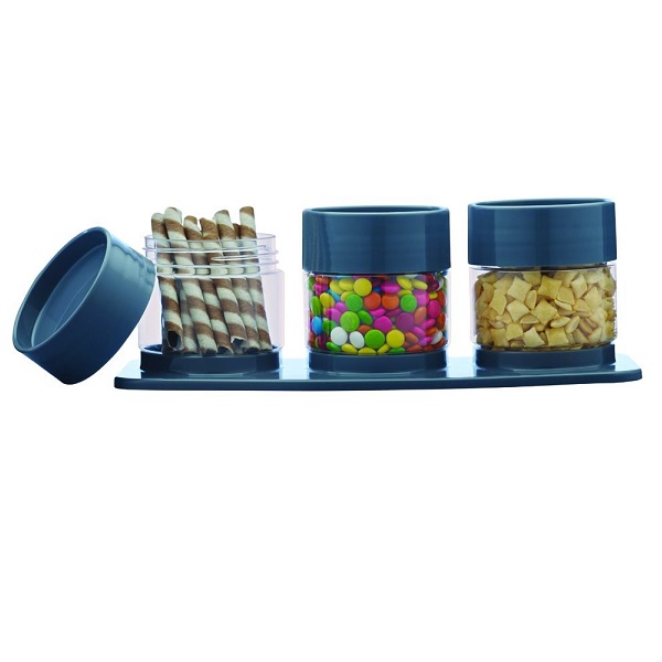 Ruchi Housewares Store And Stack Plastic Canister Set