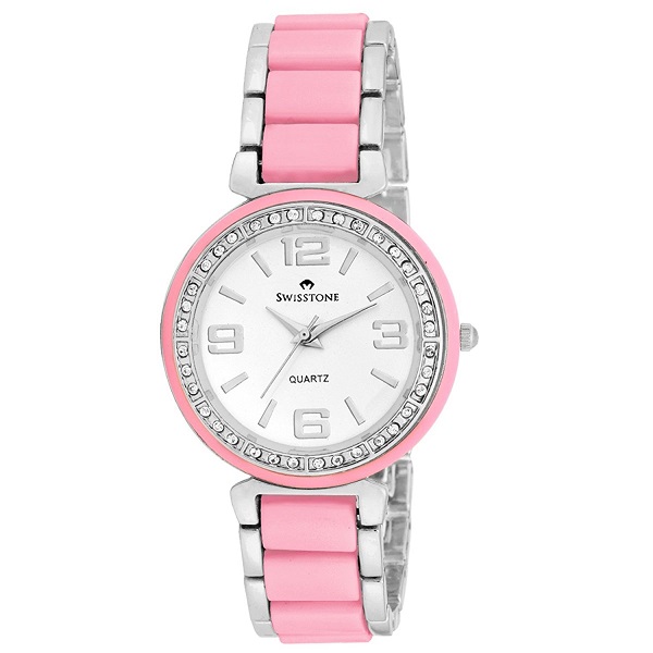 Swisstone Pink Ceramic Wrist watch