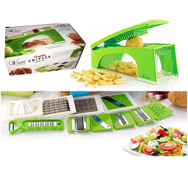 Vivir Jumbo High Quality 12 in 1 Fruits And Vegetable Cutter