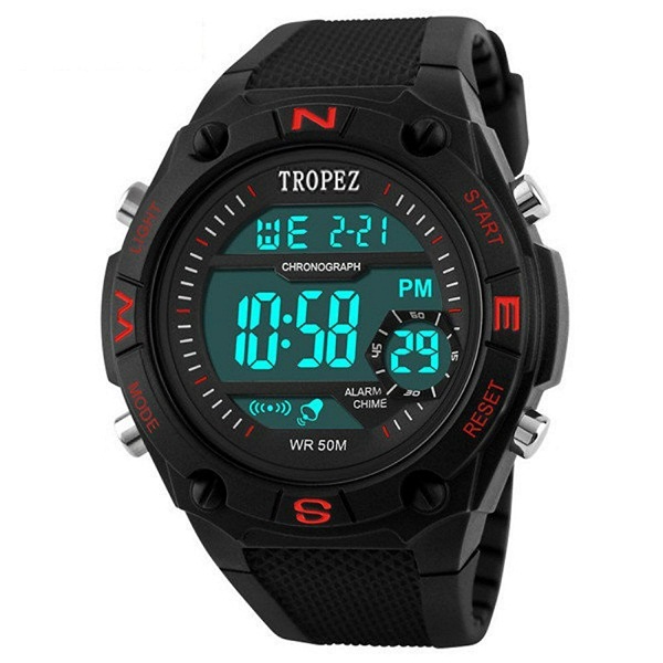 Tropez Multifunction Shock Resistant LED Wrist Watch